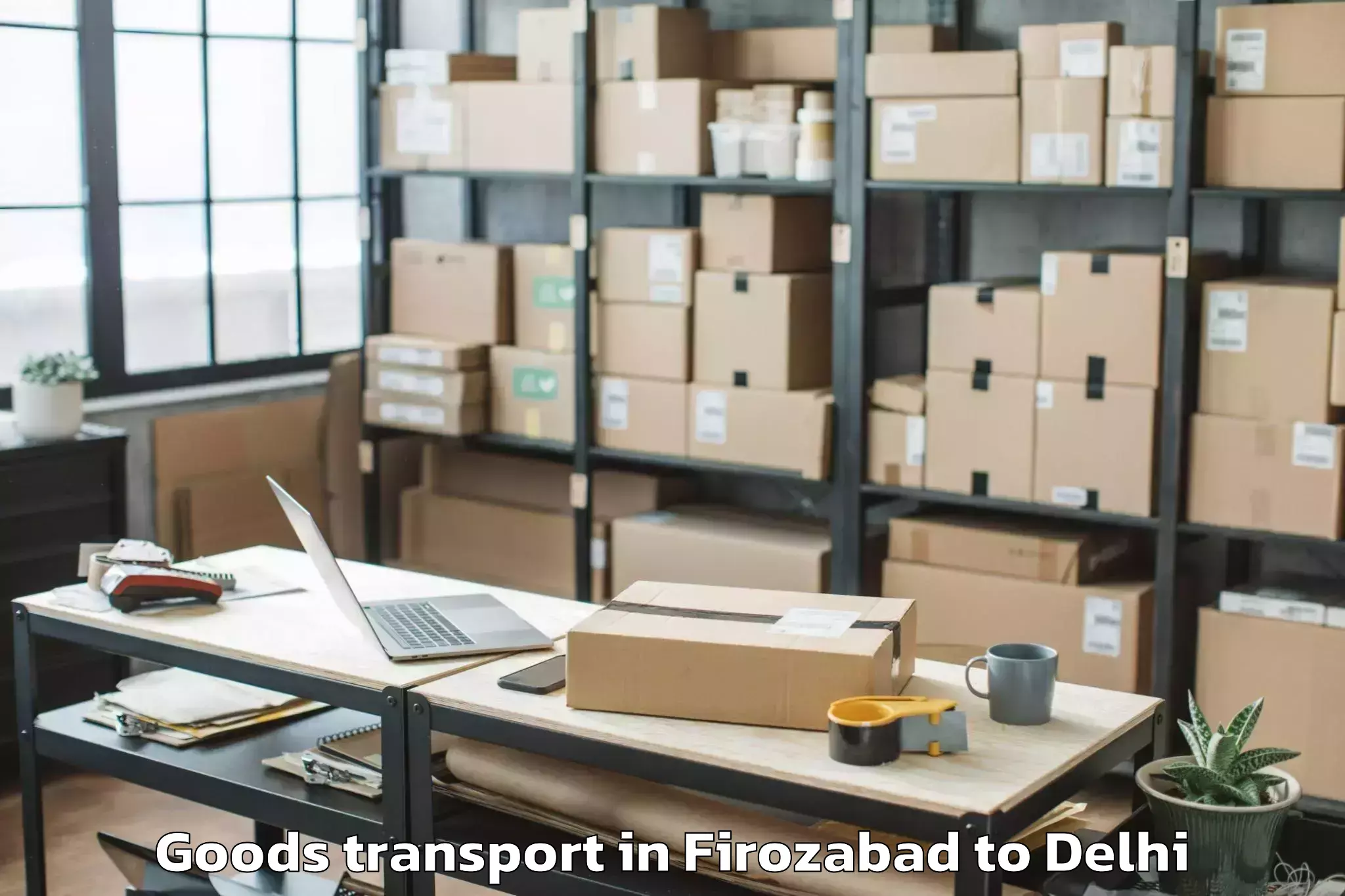 Top Firozabad to Ambience Mall Vasant Kunj Goods Transport Available